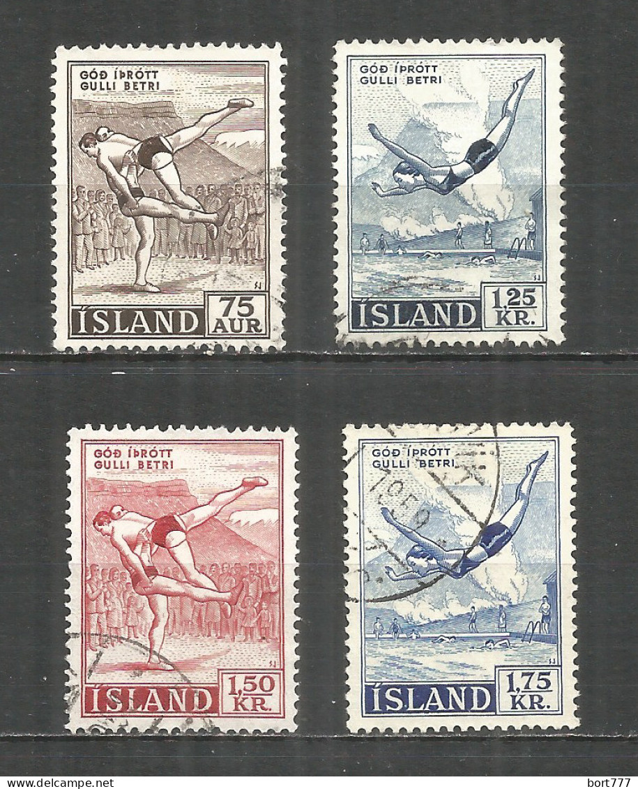 Iceland 1955 & 1957 Years Used Stamps Mi 298-9 , 314-15 - Gebruikt