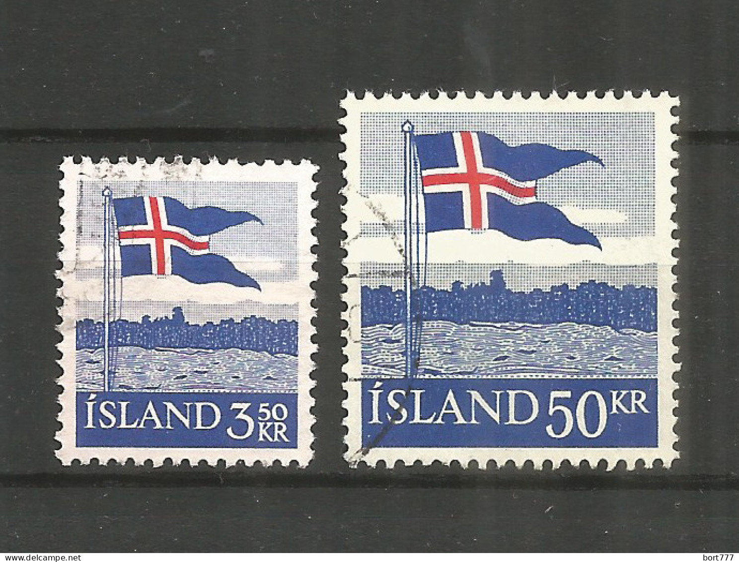 Iceland 1958 , Used Stamps Michel # 327-28 Flag - Gebraucht
