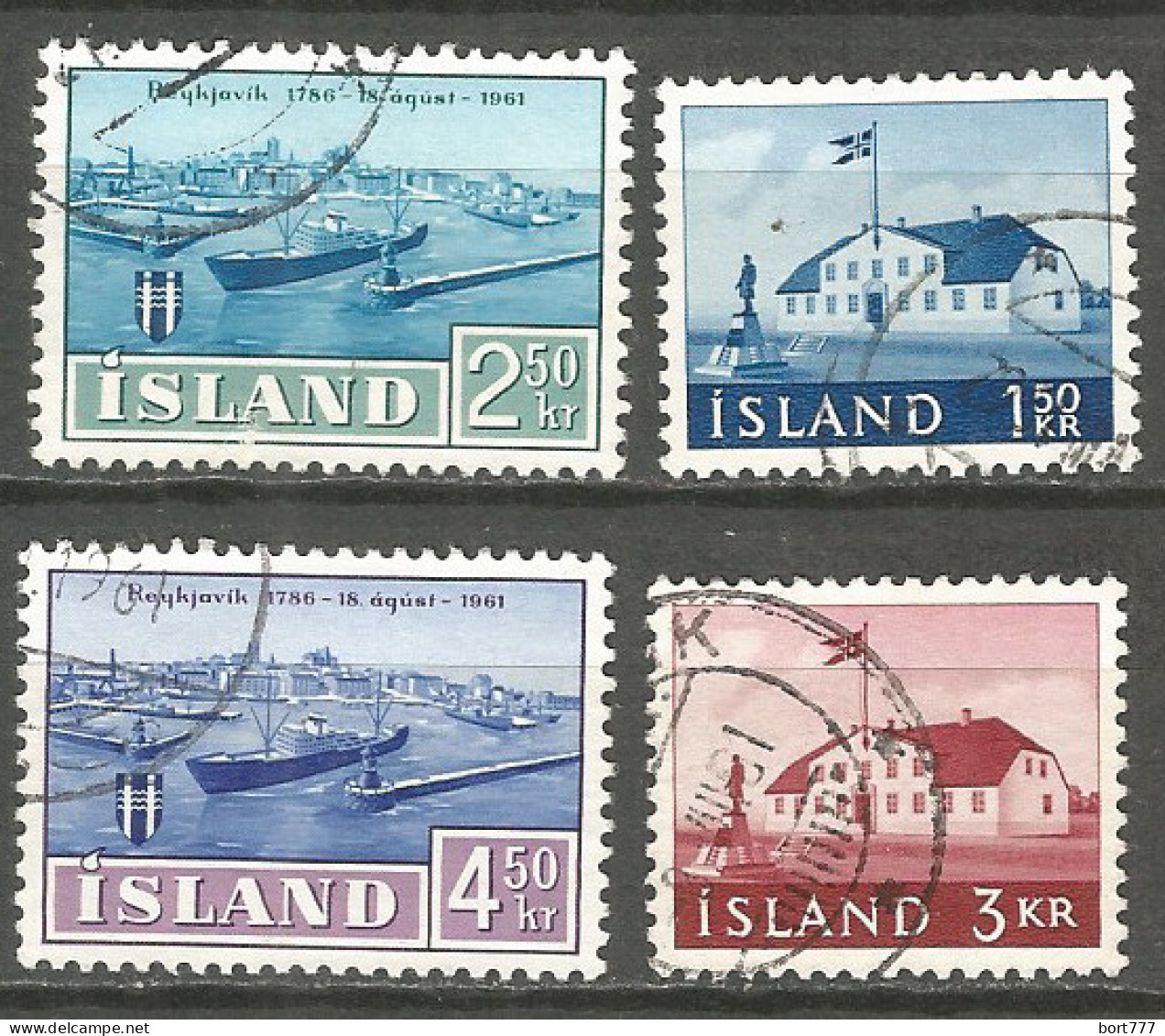 Iceland 1961 Used Stamps Mi 347-8, 352-3 - Usados