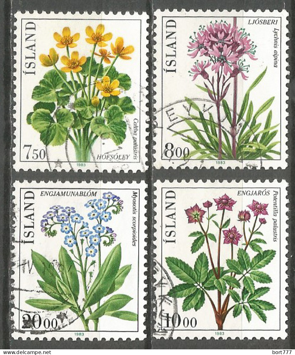 Iceland 1983 Used Stamps Set Mi 592-95 Flowers - Gebruikt