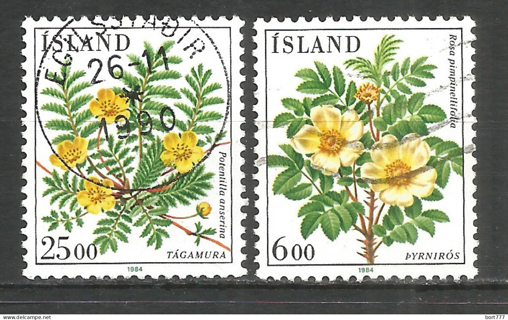 Iceland 1984 Used Stamps Mi 612-13 Flowers - Used Stamps