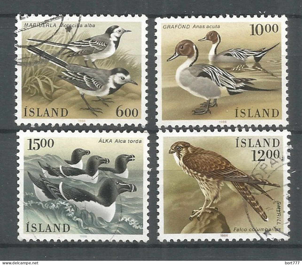 Iceland 1986 Used Stamps Set Mi # 644-7 Birds - Used Stamps