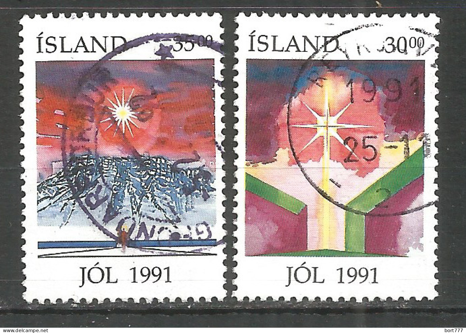 Iceland 1991 Used Stamps Mi 758-59 - Oblitérés