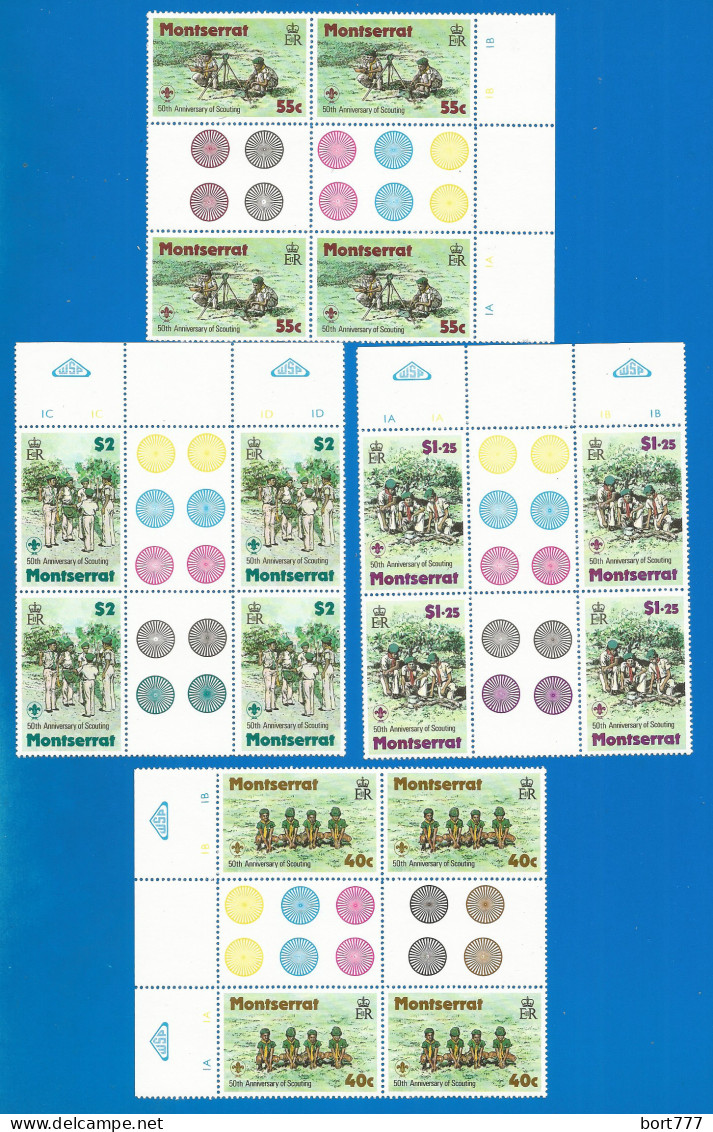Monserrat 1979 , Block Of 4 , Mint Stamps MNH (**) Boy Scouts - Montserrat