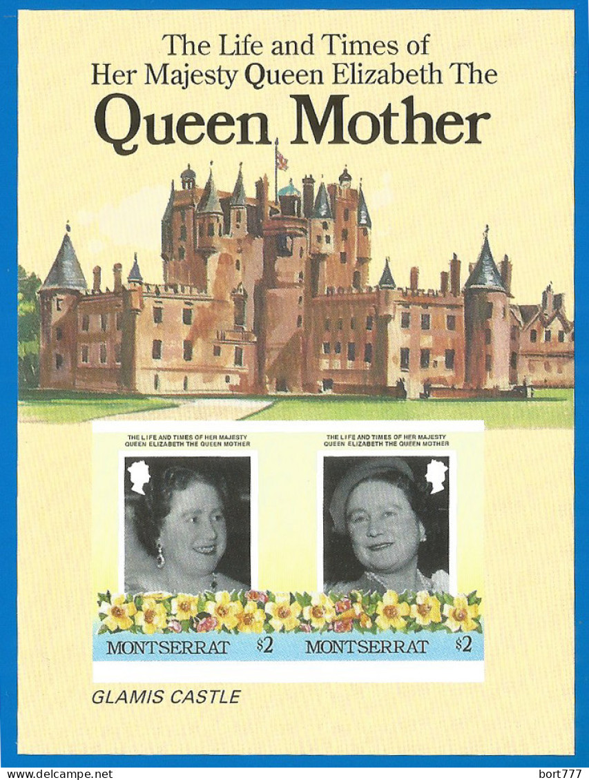 Montserrat , Queen Elizabeth, Mint Block MNH (**) Imperf.  - Montserrat