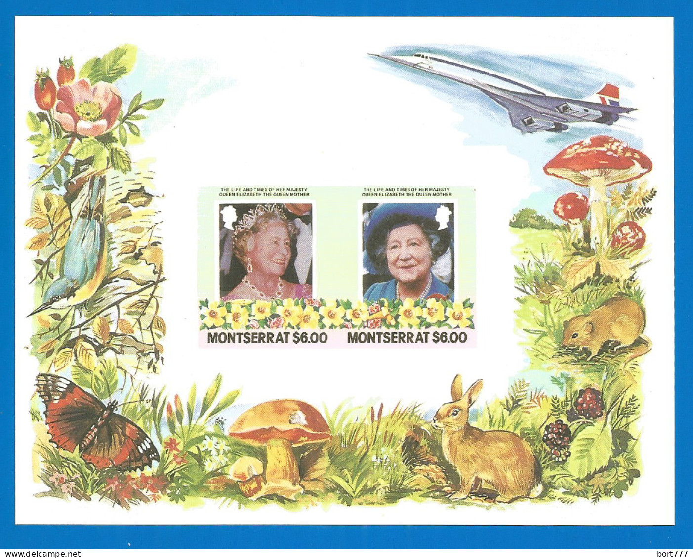 Montserrat , Queen Elizabeth, Mint Block MNH (**) Imperf.  - Montserrat