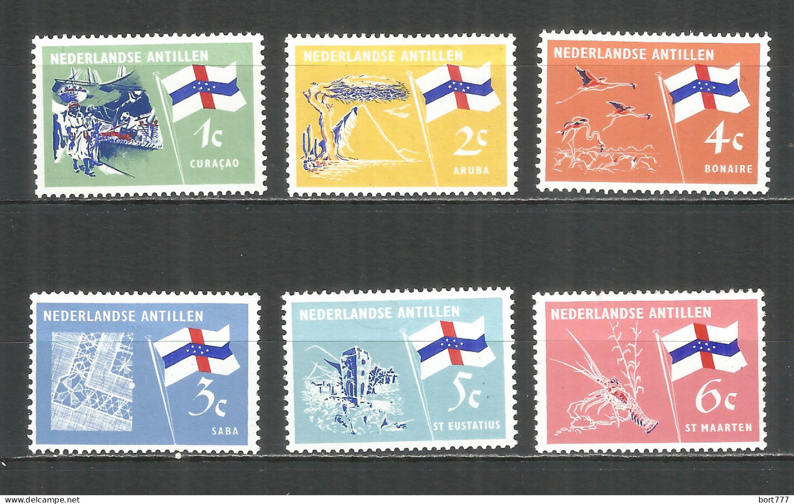 Netherlands Antilles 1965 Year , Mint Stamps MNH (**)  Michel# 152-157 Flag - Curacao, Netherlands Antilles, Aruba