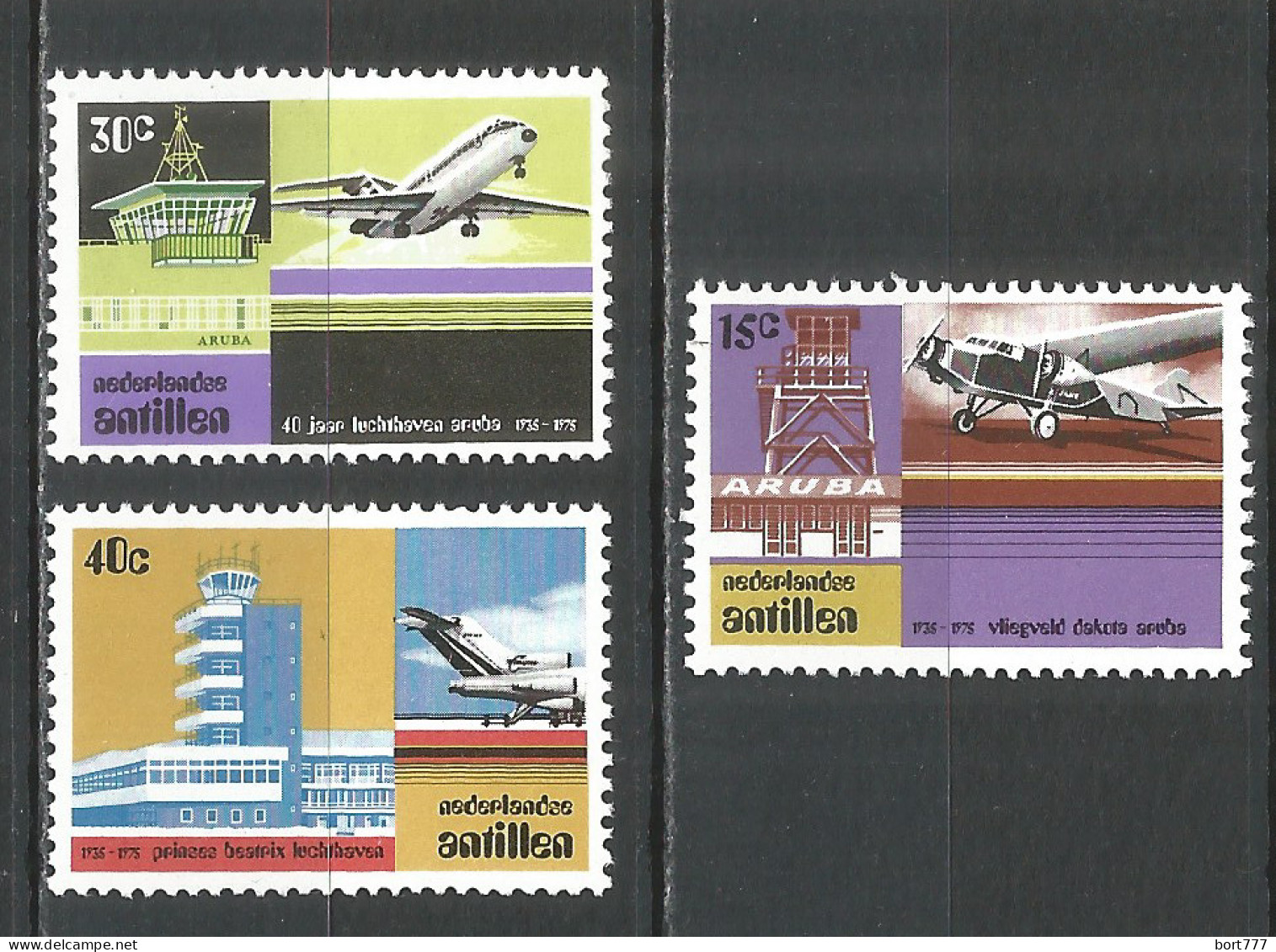Netherlands Antilles 1975 Year , Mint Stamps MNH (**)  Michel# 301-303 - Curazao, Antillas Holandesas, Aruba