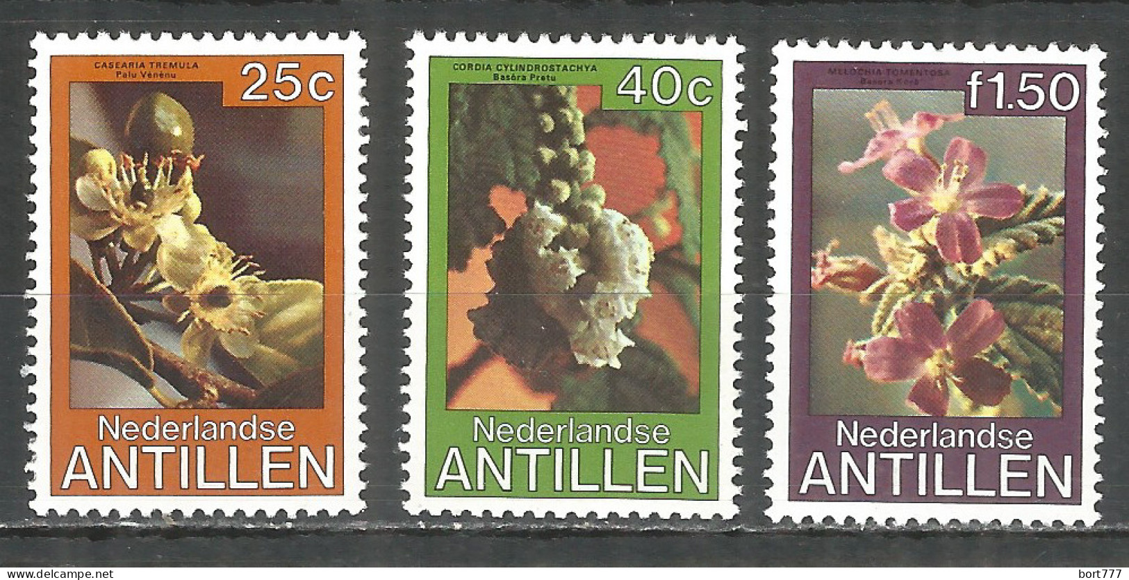 Netherlands Antilles 1979 Year , Mint Stamps MNH (**)  Michel# 398-400 Flowers - Curazao, Antillas Holandesas, Aruba