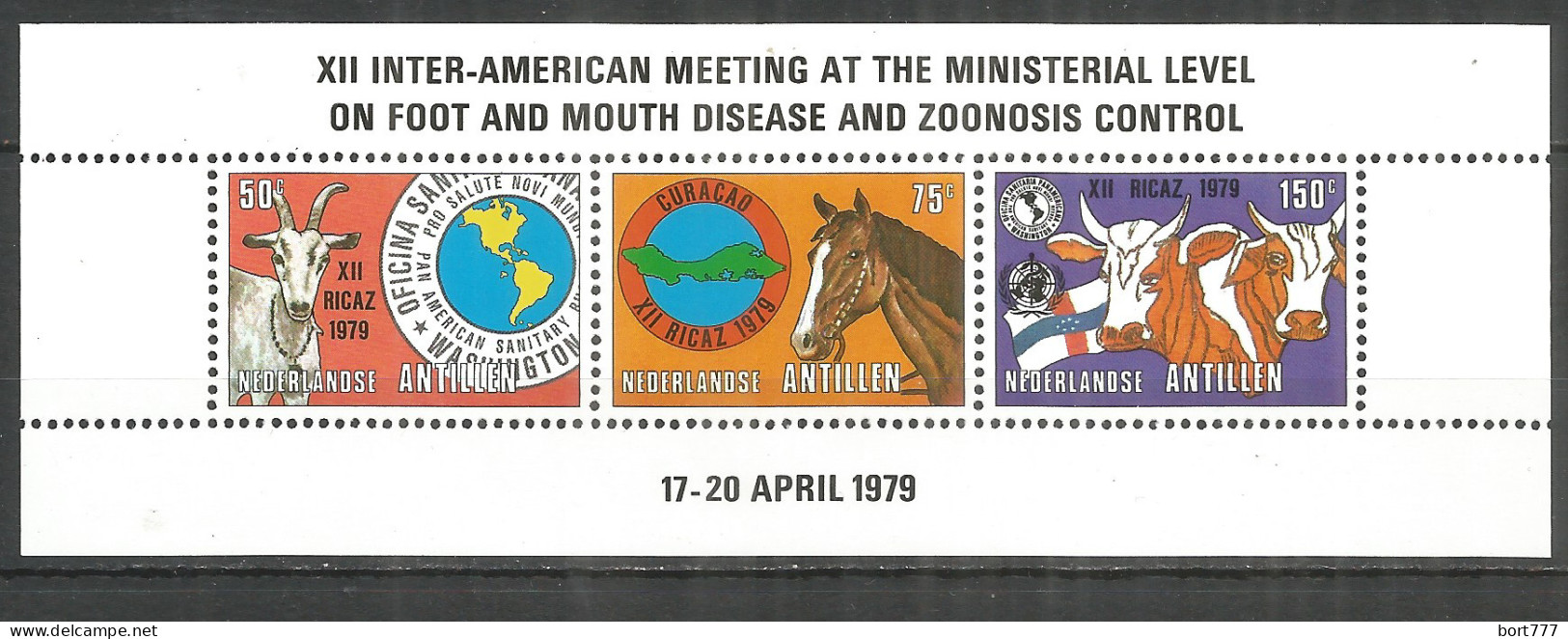 Netherlands Antilles 1979 Year, Mint Block MNH (**) Michel#blc.09 - Curacao, Netherlands Antilles, Aruba