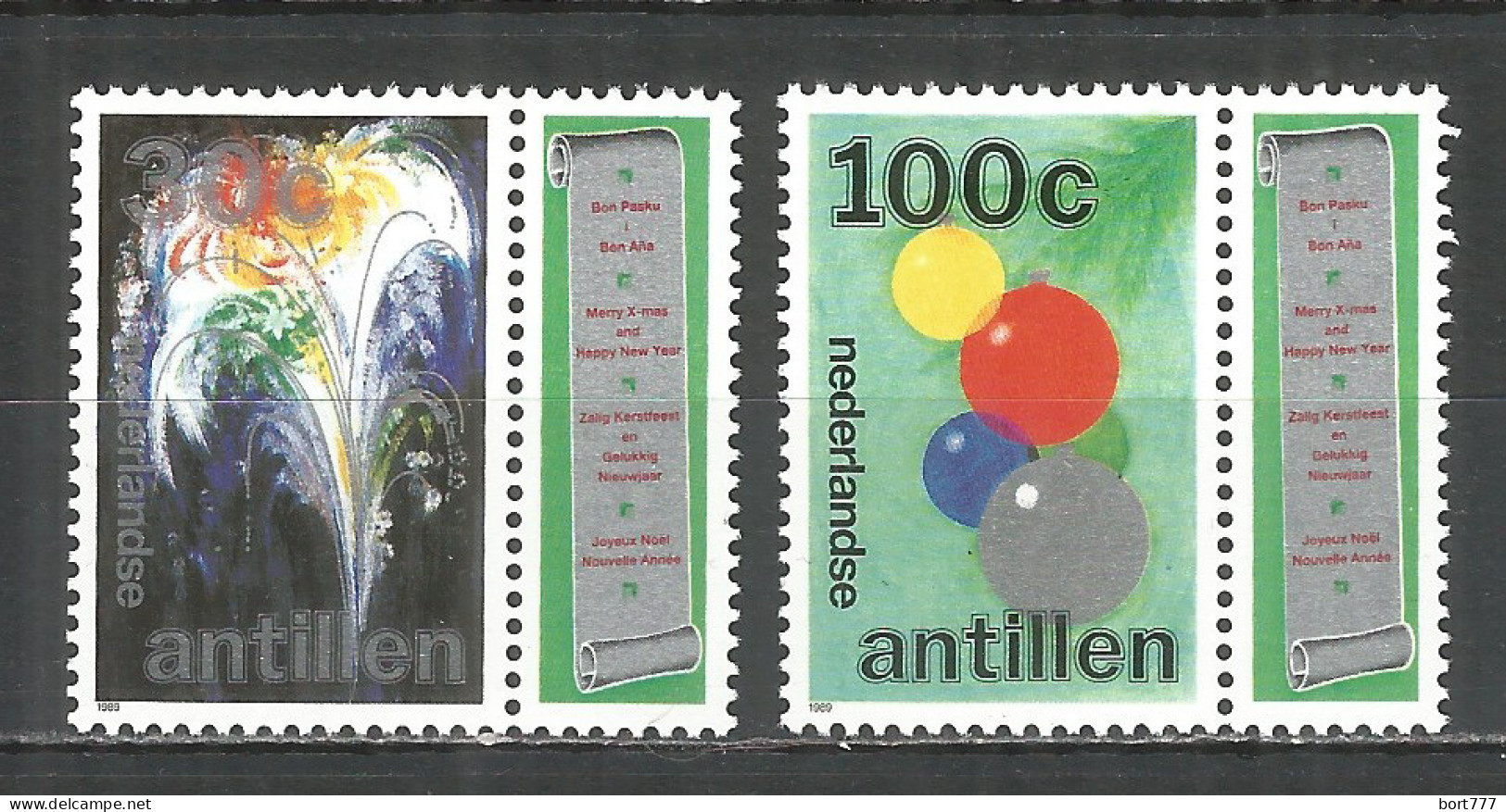 Netherlands Antilles 1989 Year , Mint Stamps MNH (**)  Michel# 674-675 - Curazao, Antillas Holandesas, Aruba