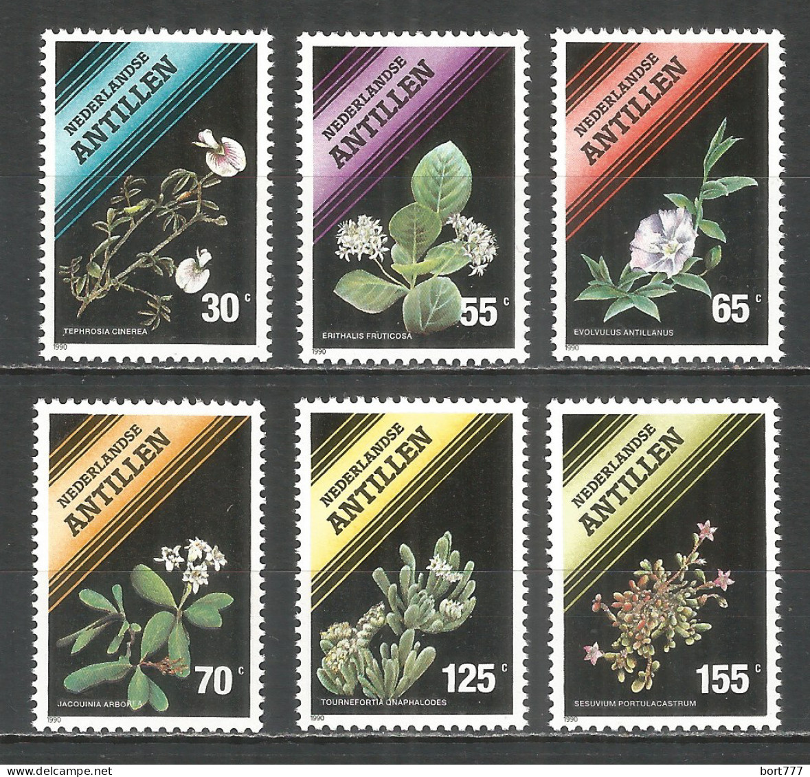 Netherlands Antilles 1990 Year , Mint Stamps MNH (**)  Michel# 676-681 Flowers - Curaçao, Antilles Neérlandaises, Aruba