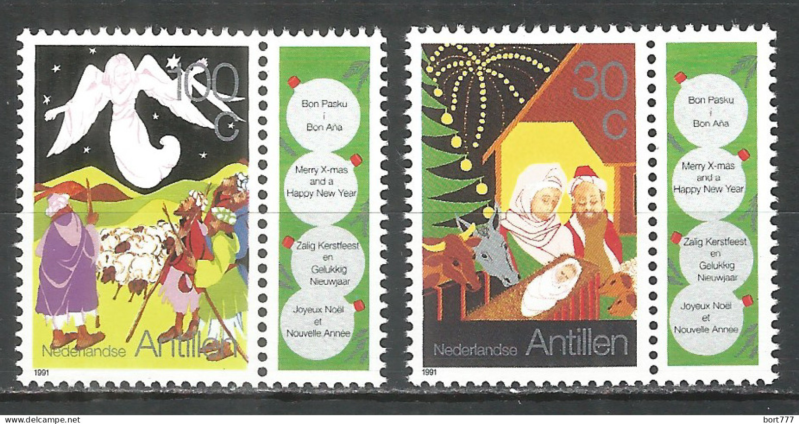 Netherlands Antilles 1991 Year , Mint Stamps MNH (**)  Michel# 734-735 - Curaçao, Nederlandse Antillen, Aruba