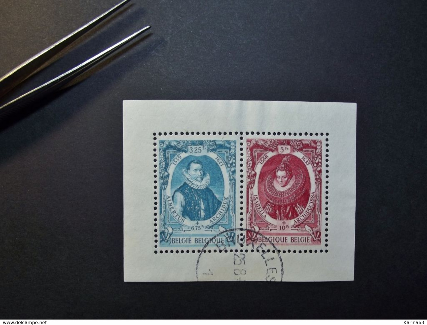 Belgie Belgique - 1941 - OPB/COB  N° 581A/581B  BL 17  (  2 Value ) - Obl. Albrecht & Isabella - Used Stamps