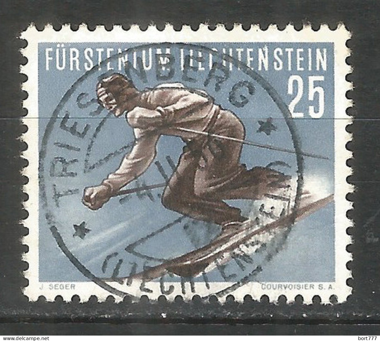 LIECHTENSTEIN 1955 Used Stamp Sport - Usati