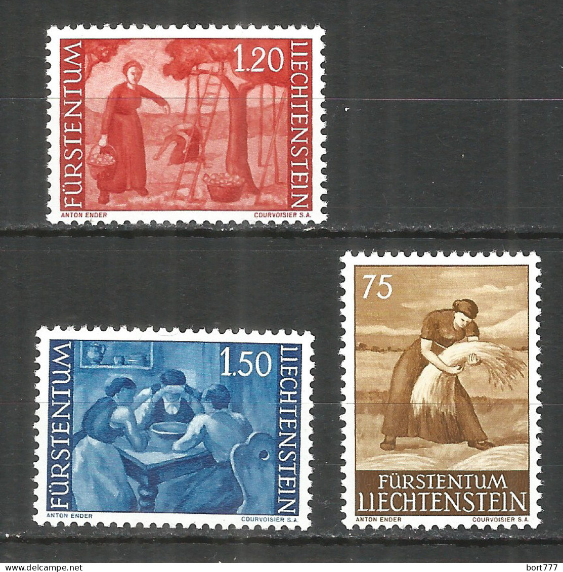LIECHTENSTEIN 1957 Mint Stamps MNH(**) Set - Nuevos