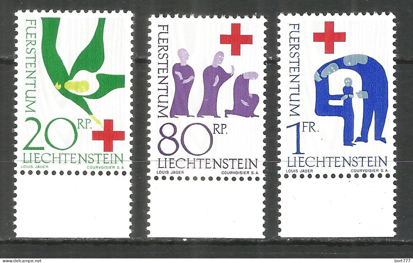 LIECHTENSTEIN 1963 Mint Stamps MNH(**) Set Red Cross - Neufs