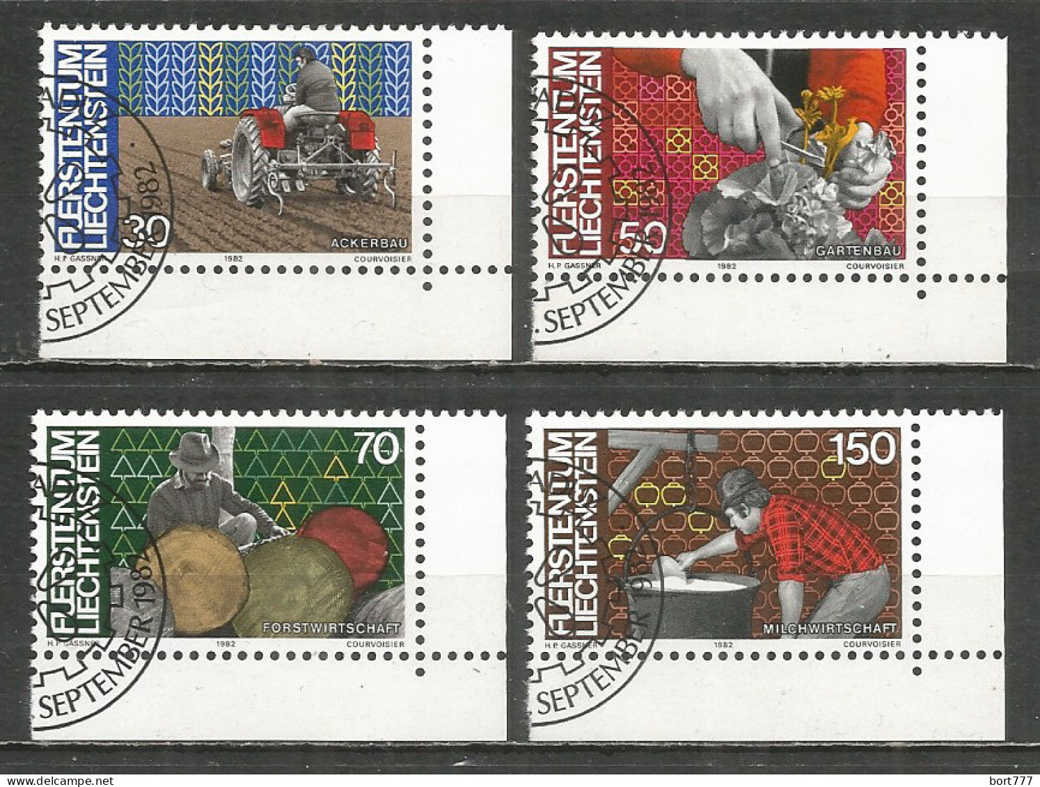 LIECHTENSTEIN 1982 Used Stamps Set  - Usados
