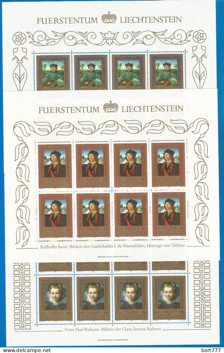 LIECHTENSTEIN 1985 Mint MNH(**) 3 Sheets - Blocks & Sheetlets & Panes