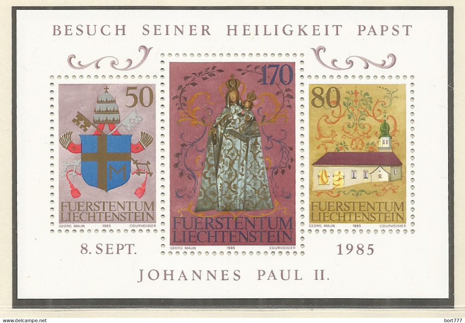 LIECHTENSTEIN 1985 Mint Block MNH(**) - Blocks & Sheetlets & Panes