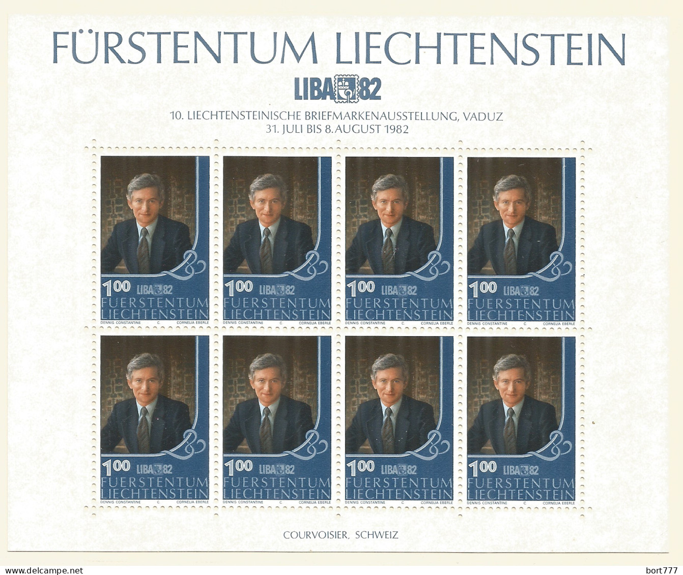 LIECHTENSTEIN 1982 Mint 2 Mini Sheets MNH(**)  - Blocks & Sheetlets & Panes