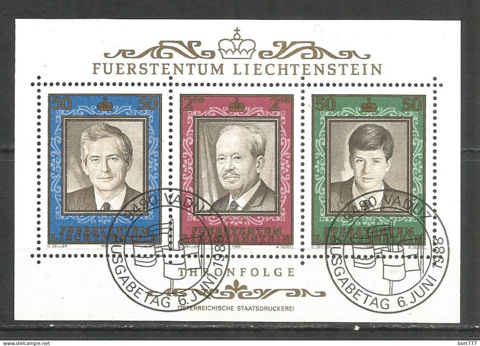 LIECHTENSTEIN 1988 Used Block - Blocs & Feuillets