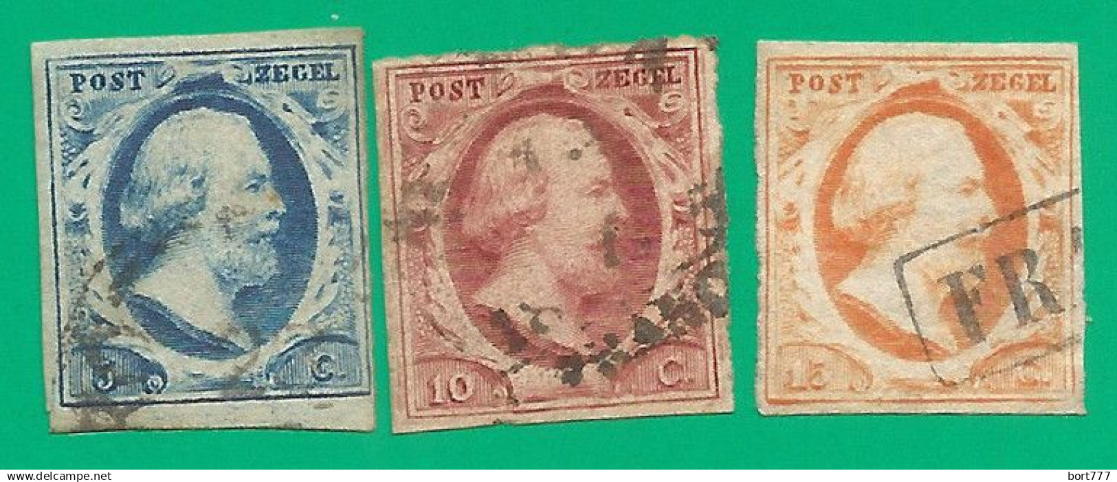 Netherlands 1852 Year, Used , Set, Mi.# 1-3 - Usati