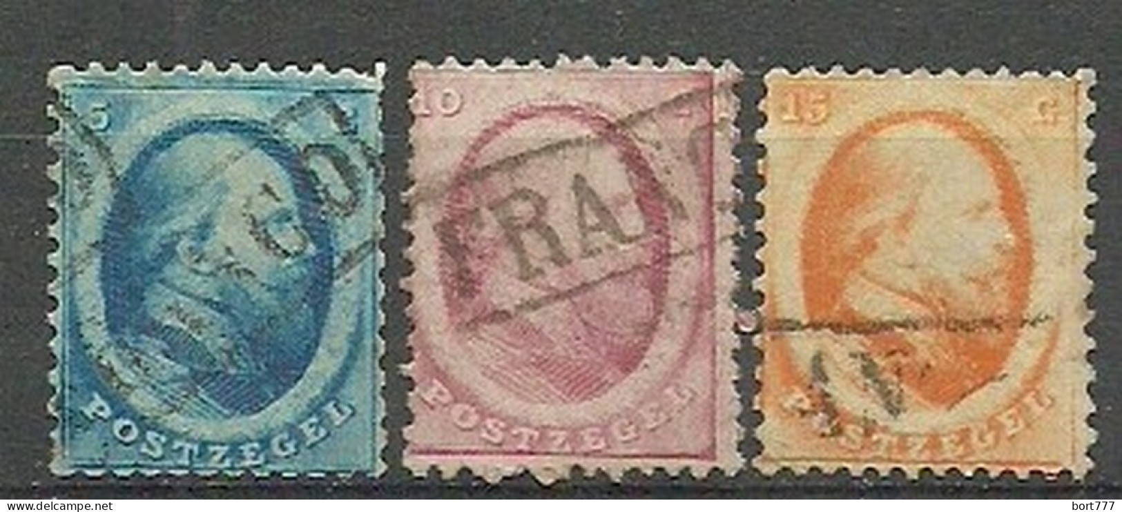Netherlands 1864 Year, Used , Set, Mi.# 4-6 - Oblitérés