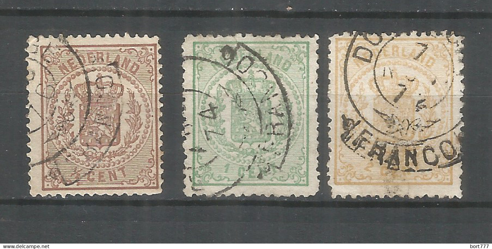 Netherlands 1869 Year, Used Stamps K13 1/2 ,Mi # 13 B, 15B, 17B - Used Stamps
