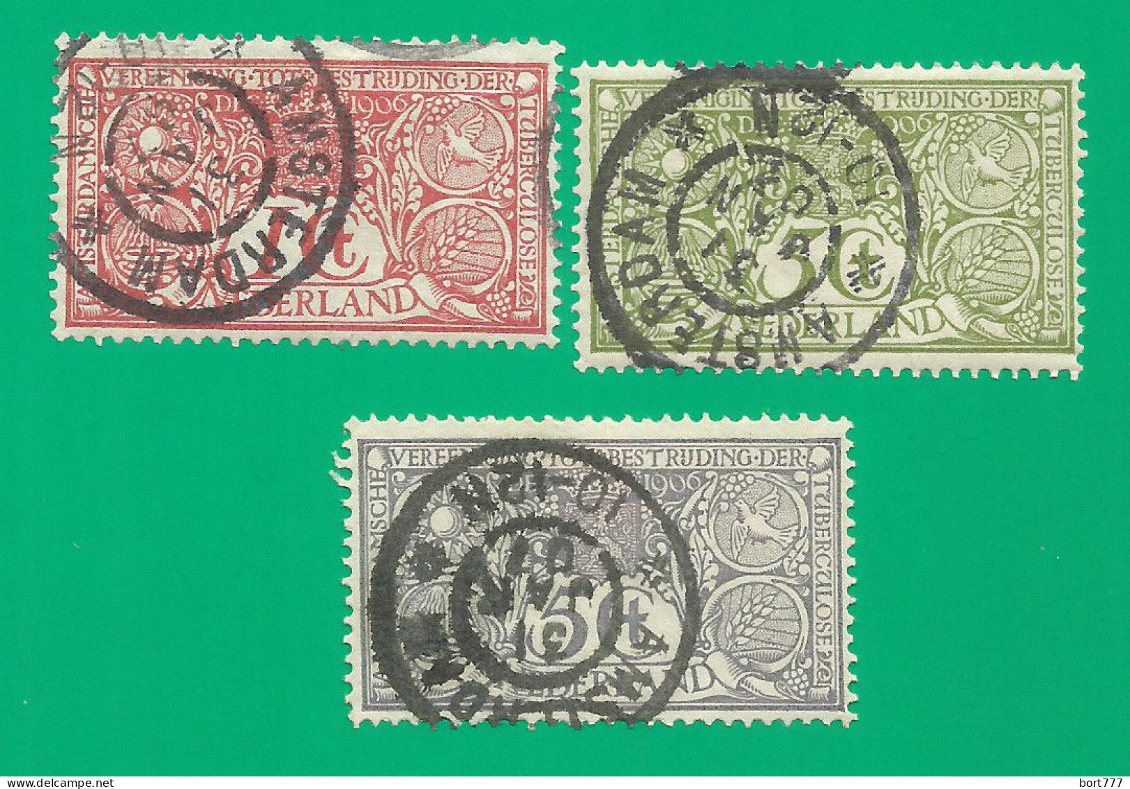 Netherlands 1906 Year, Used Stamps , Set, Mi.# 69-71 - Used Stamps