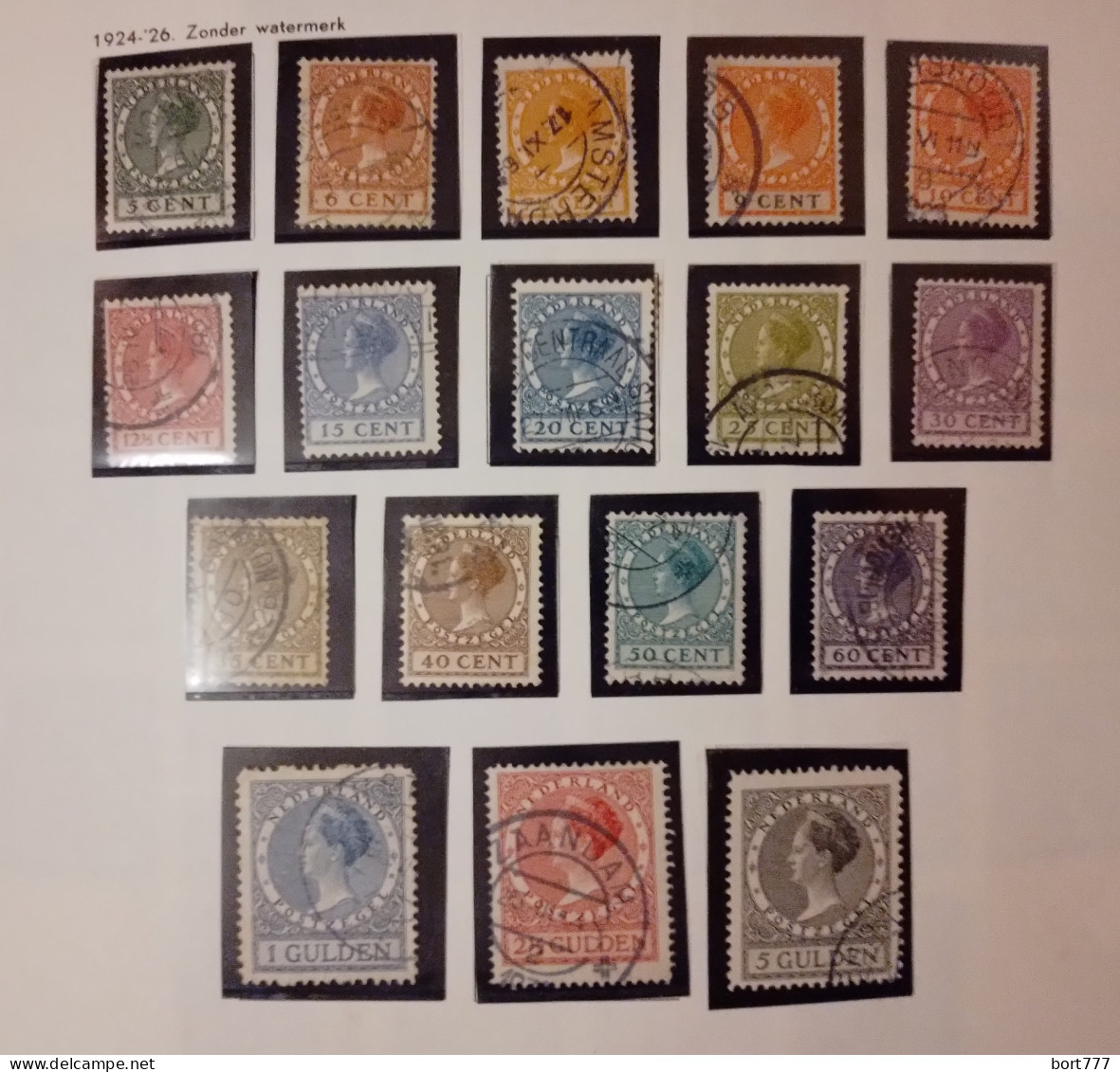 Netherlands 1924 Year, Used Stamps Mi.# 151-63, 167-70  - Usados