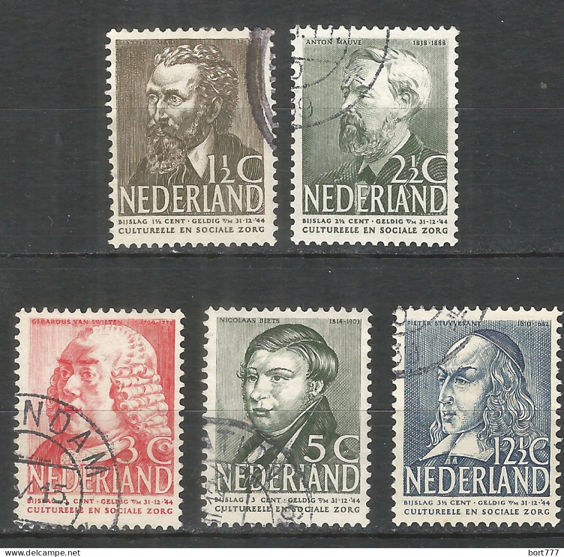 Netherlands 1939 Year, Used Stamps Mi.# 327-331 - Usati