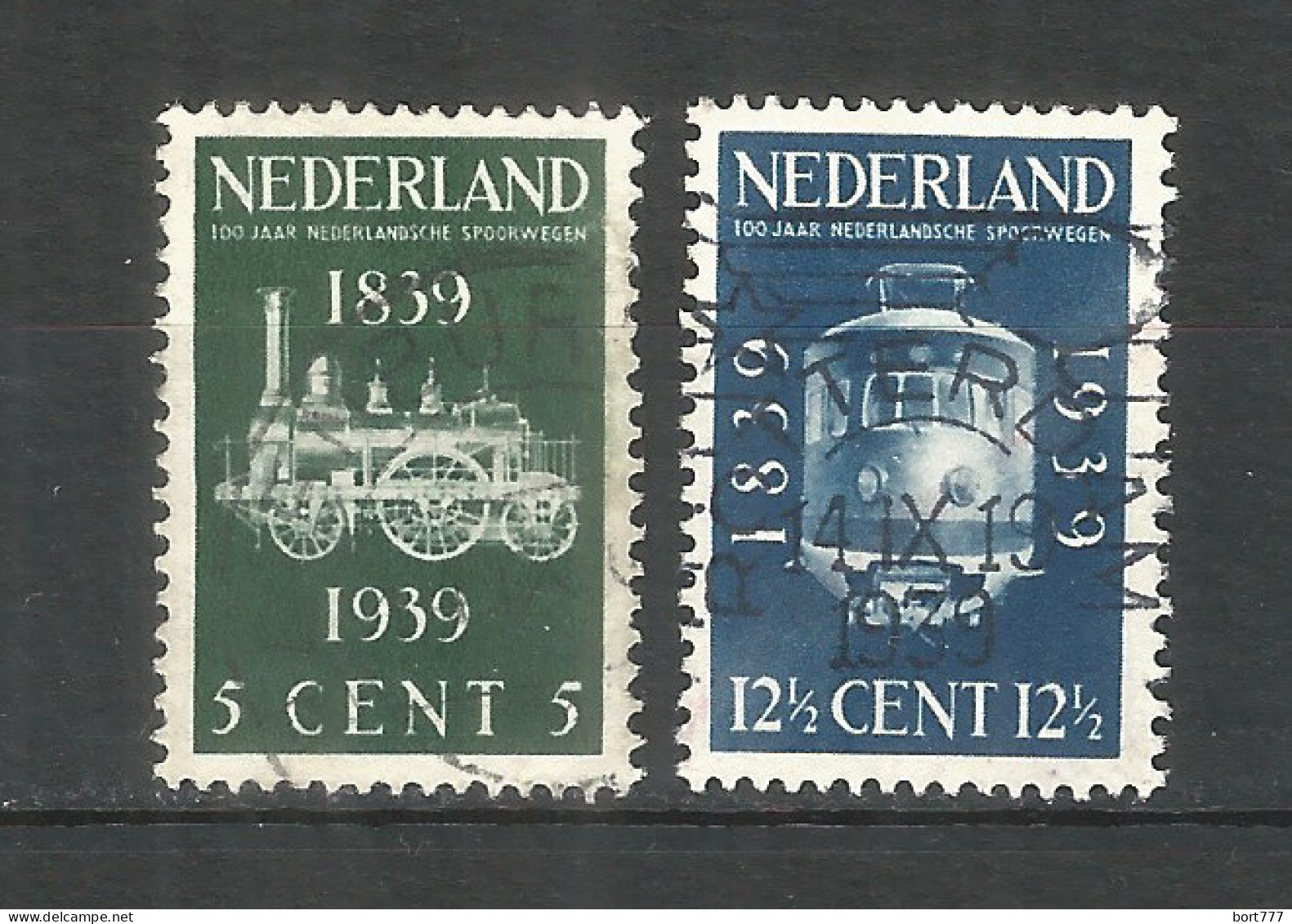 Netherlands 1939 Year, Used Stamps Mi.# 334-35 - Usados