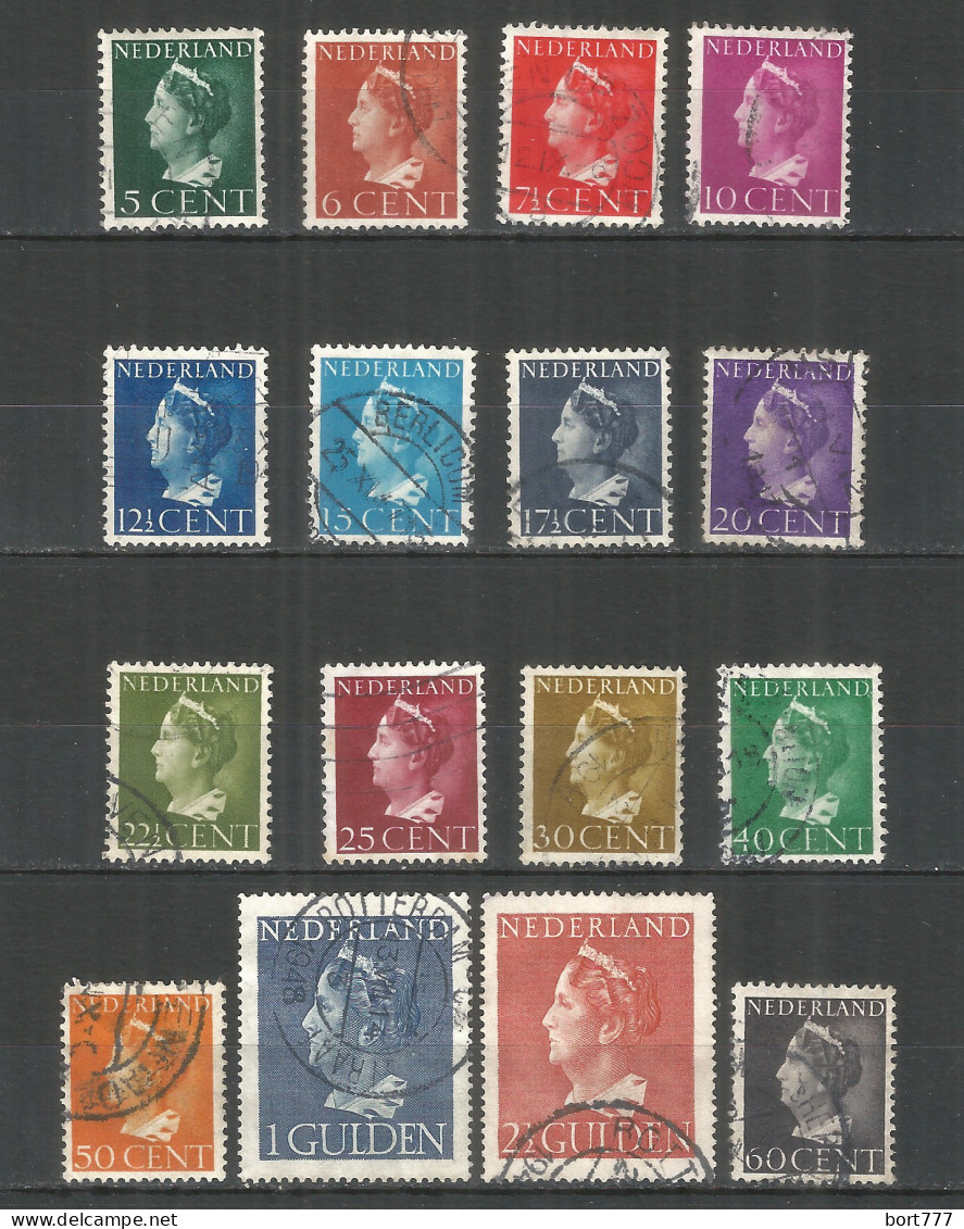 Netherlands 1940 Year, Used Stamps Mi.# 341-50, 449-52, 453-54 - Gebraucht