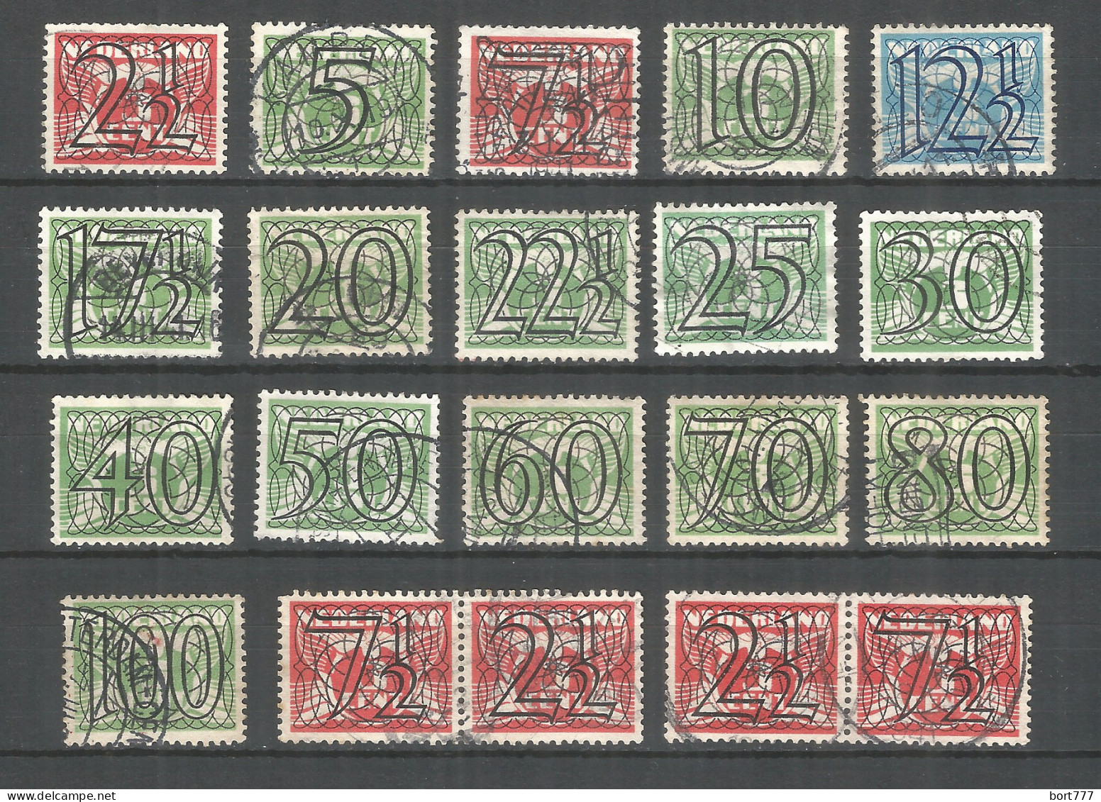 Netherlands 1940 Year, Used Stamps Mi.# 357-372 - Gebruikt