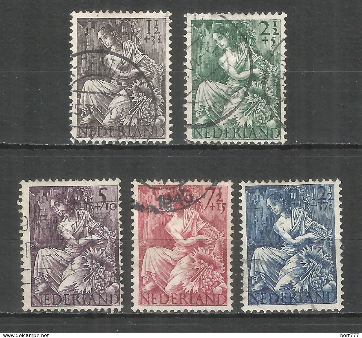 Netherlands 1946 Year, Used Stamps Mi.# 457-61 - Oblitérés