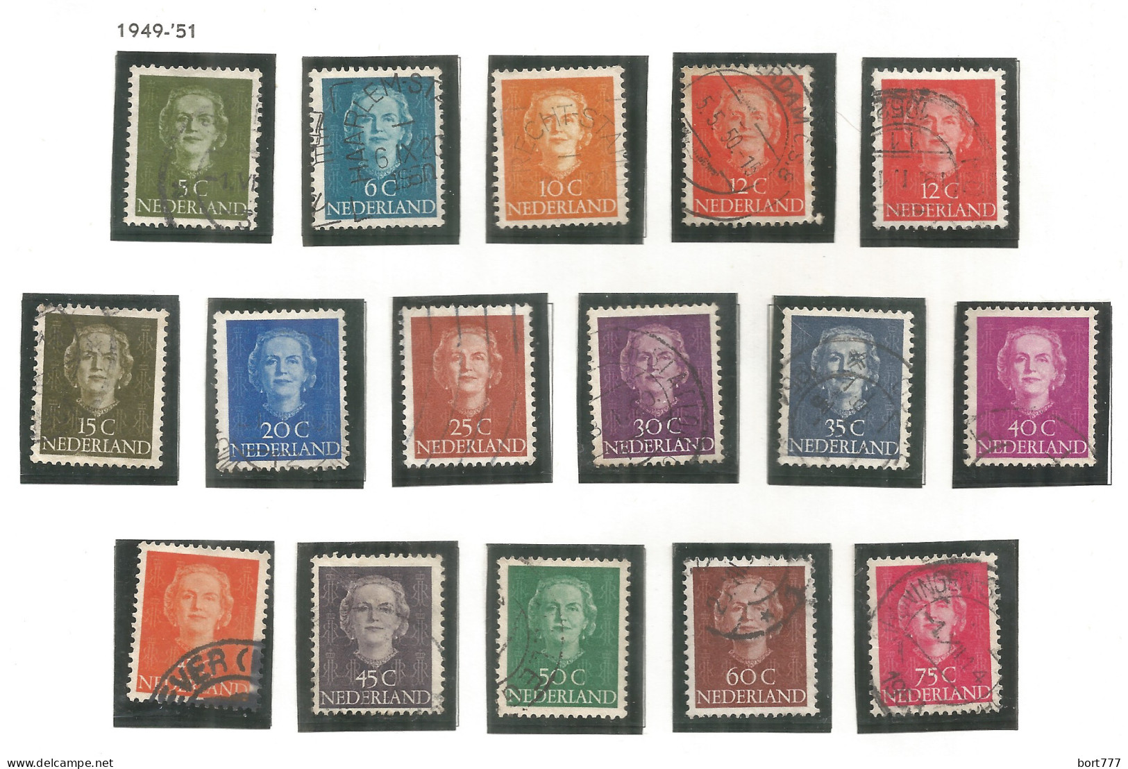 Netherlands 1949 Year, Used Stamps Mi.# 525-39 , 582 - Gebruikt