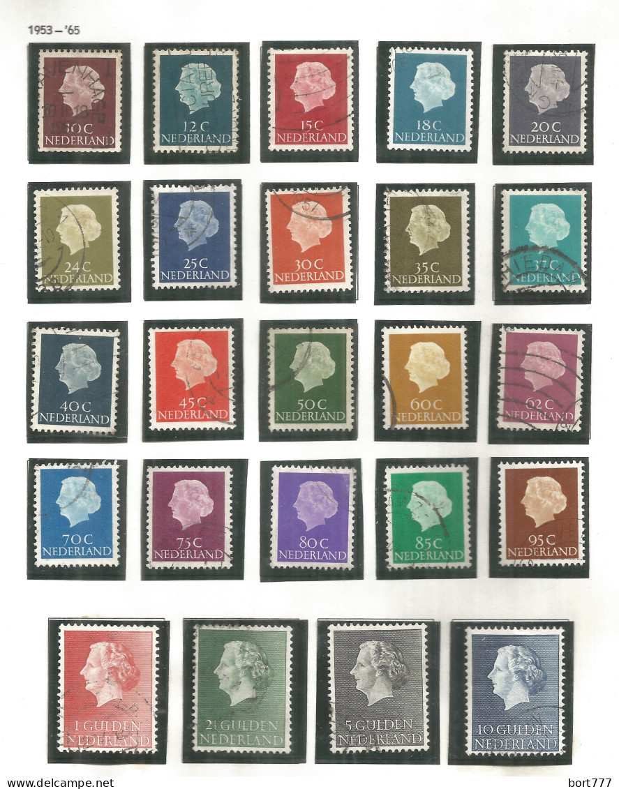 Netherlands 1953 Year, Used Stamps Mi.# 620-29,641-42,720-22 - Usati