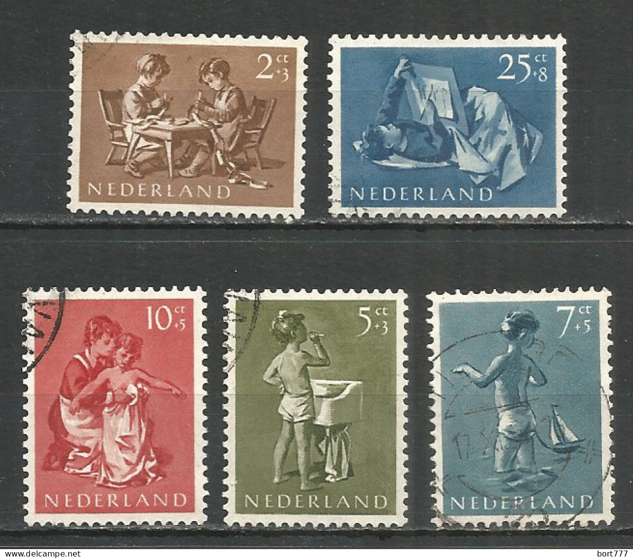 Netherlands 1954 Year, Used Stamps ,Mi 649-53 - Usados