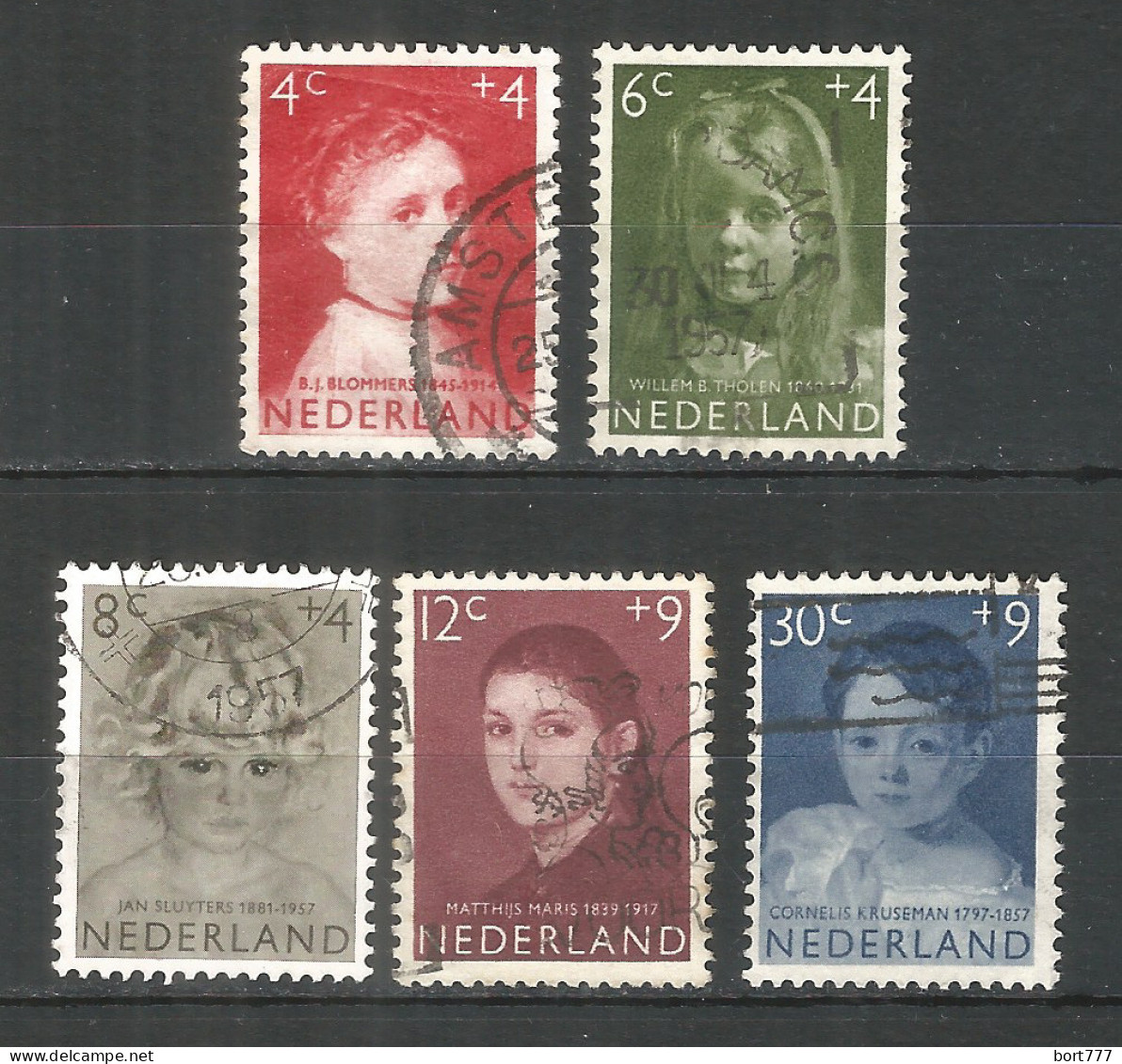 Netherlands 1957 Year, Used Stamps Mi.# 707-711 - Usati