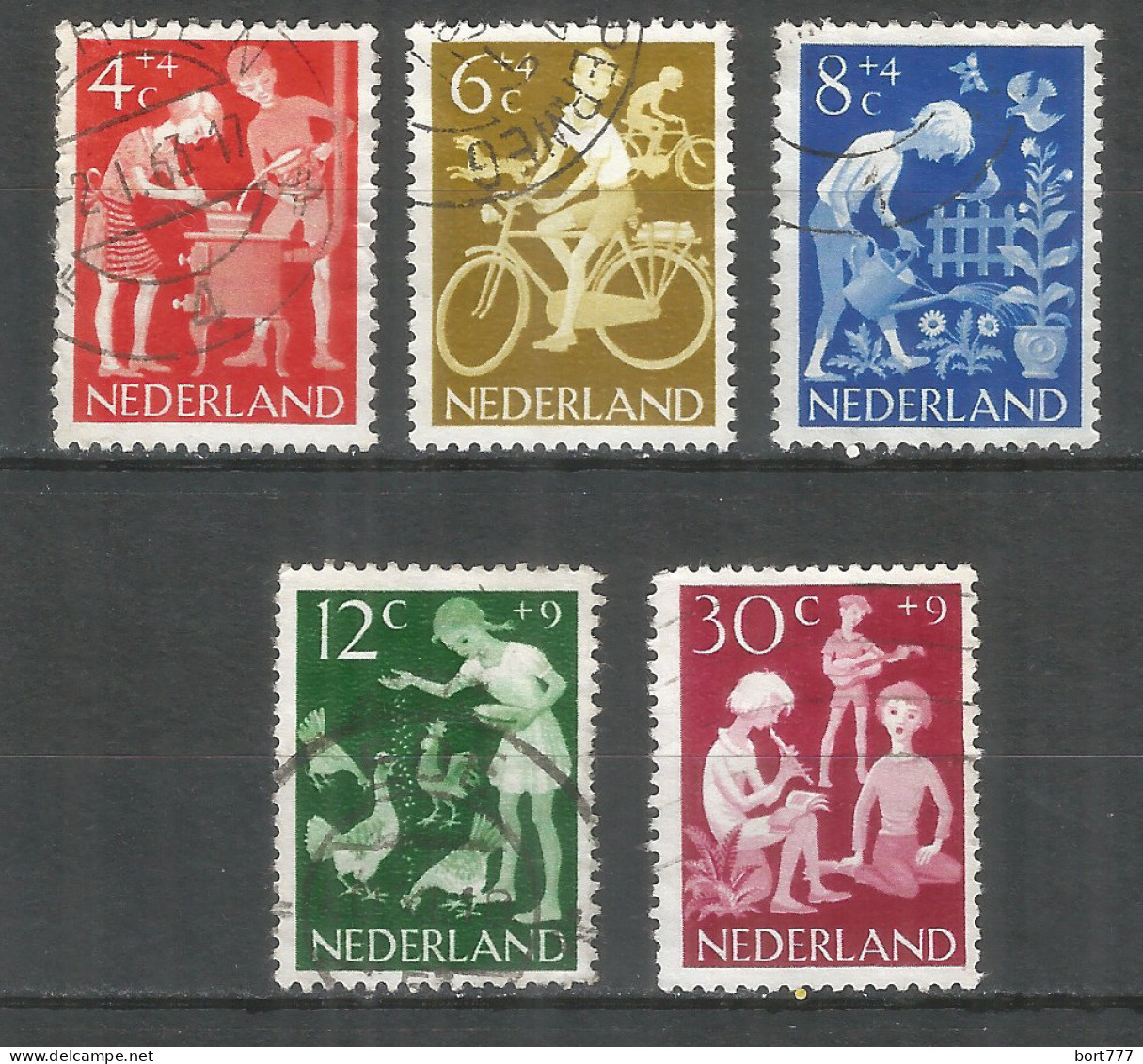 Netherlands 1962 Year, Used Stamps ,Mi 785-89 - Usados