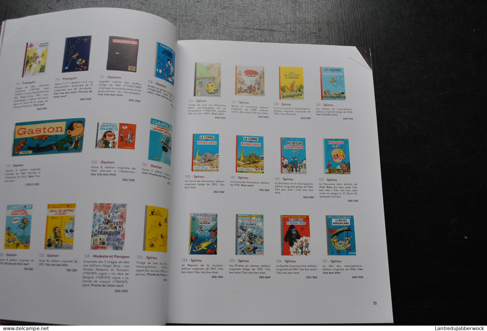 Catalogue De Vente Aux Enchères Banque Dessinée By Millon Belgique 2020 BD Dédicaces Hergé Tintin Franquin Topor Dessins - Autres & Non Classés