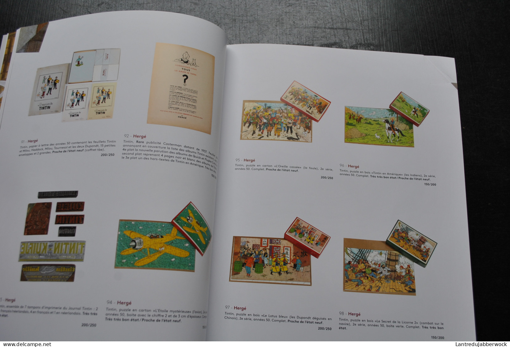 Catalogue de vente aux enchères Banque dessinée by Millon Belgique 2020 BD dédicaces Hergé Tintin Franquin Topor Dessins