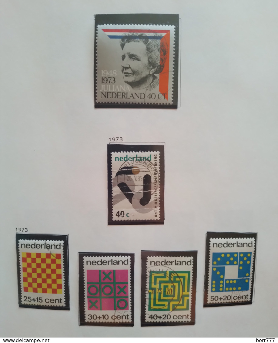 Netherlands 1973 Year, Used Stamps ,Mi #1017-1022 - Gebraucht