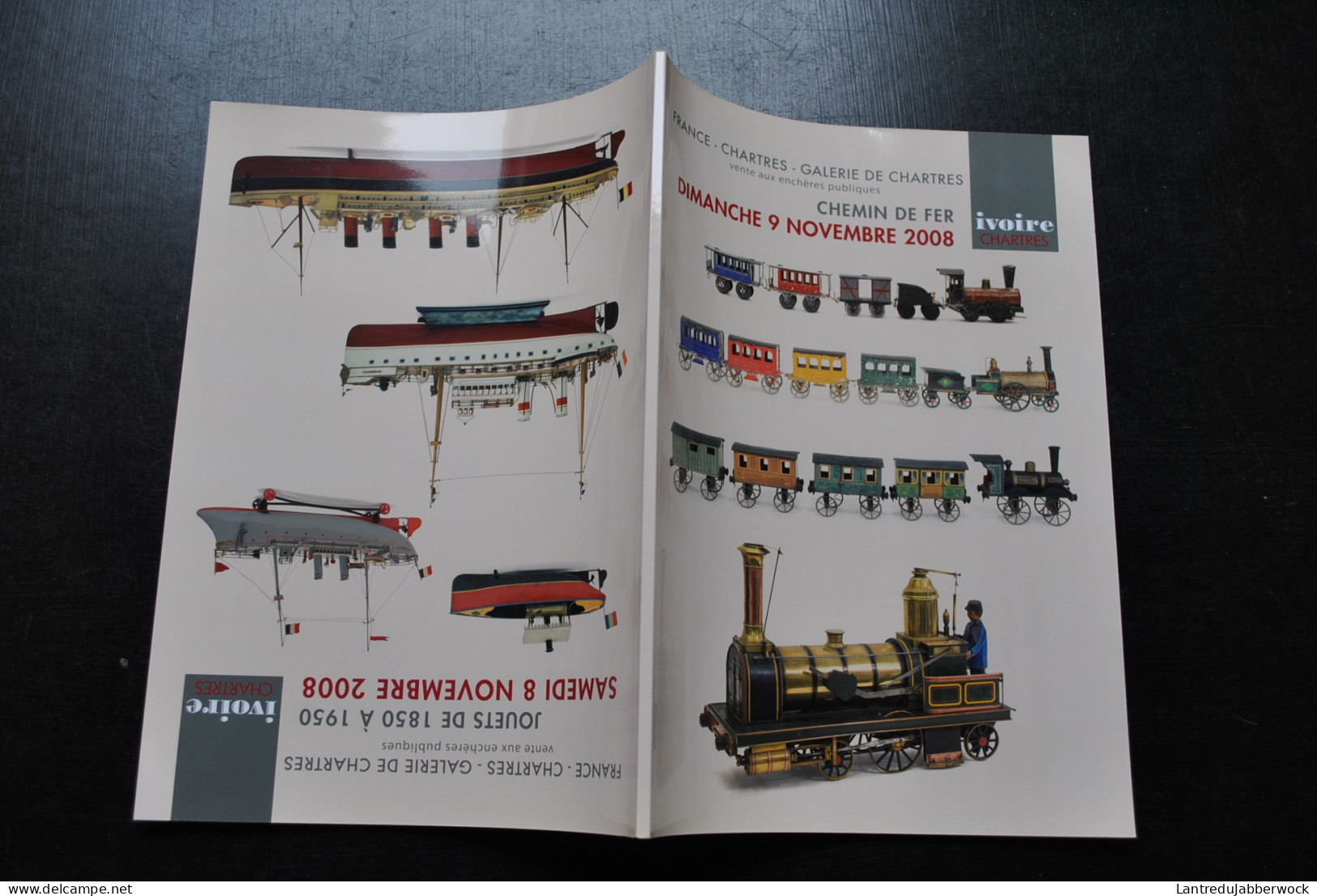 Catalogue De Vente Aux Enchères Ivoire Chartres 2008 Jouets De 1850 à 1950 Chemin De Fer Marklin Locomotive JEP Hornby - Modellbau