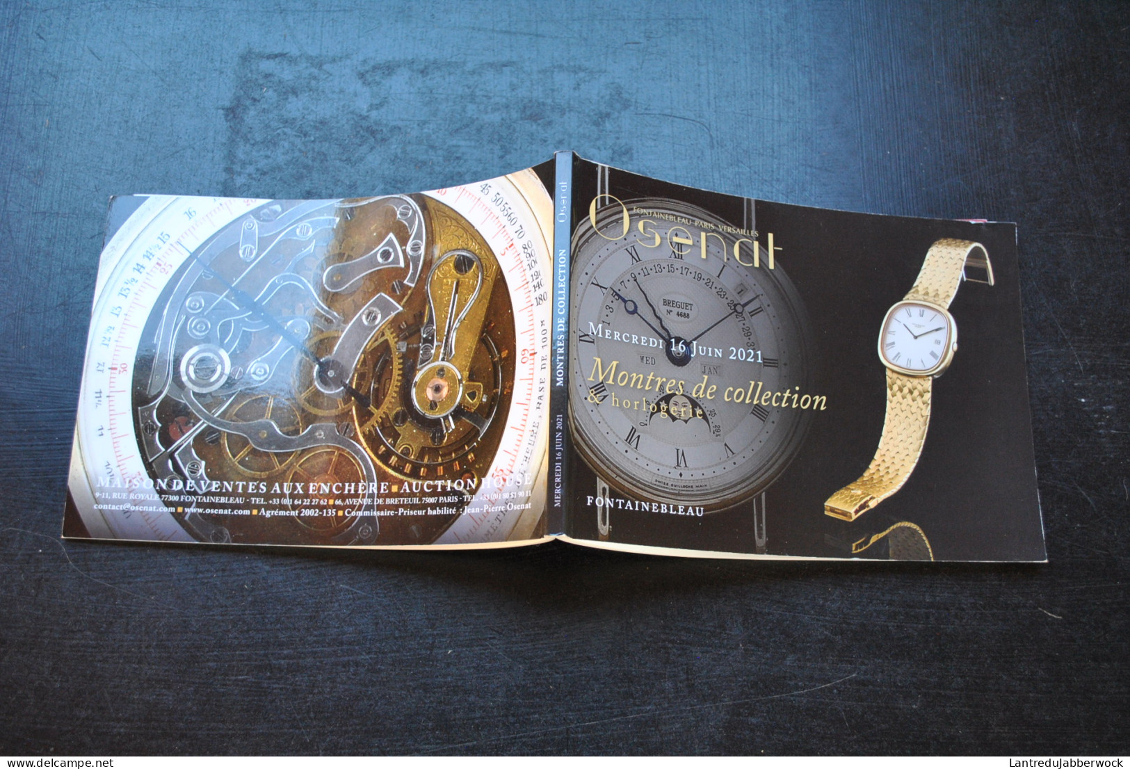 Catalogue De Vente Aux Enchères Juin 2021 OSENAT Fontainebleau Montres De Collection Horlogerie Omega Longines Breguet  - Other & Unclassified