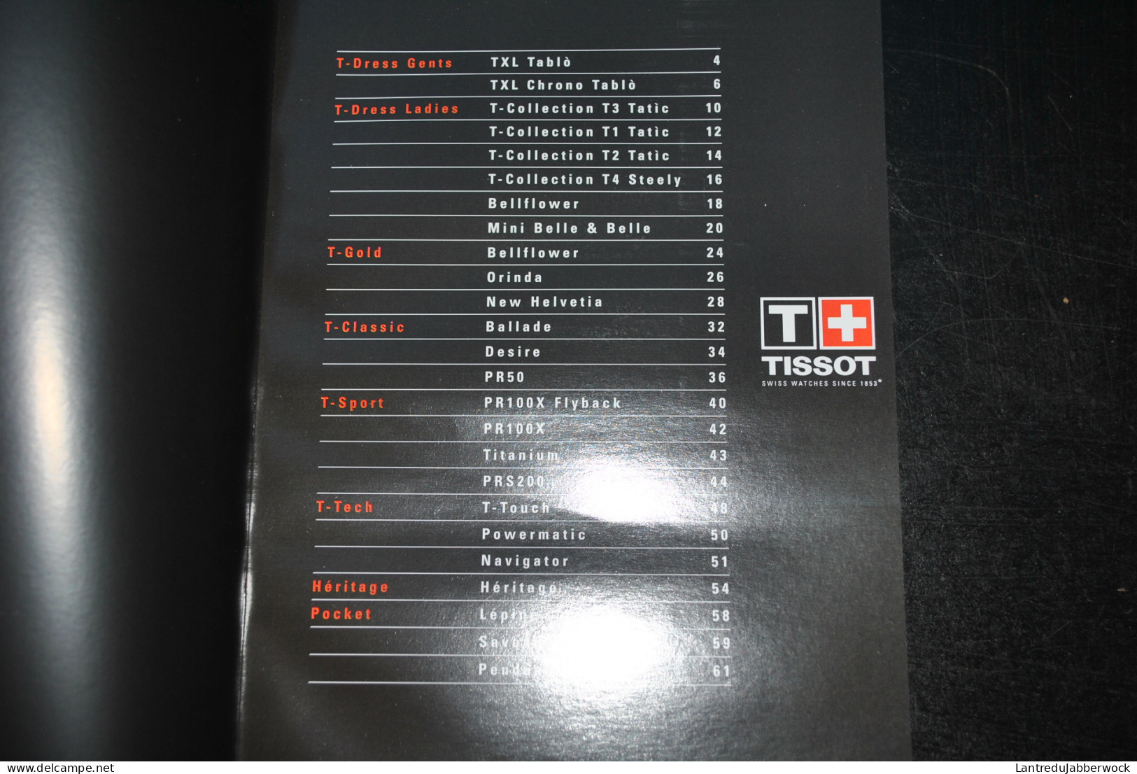 Catalogue Publicitaire 2000 Tissot Swiss Watches Since 1853 Montres Collection Horlogerie Or Sport Tech - Sonstige & Ohne Zuordnung