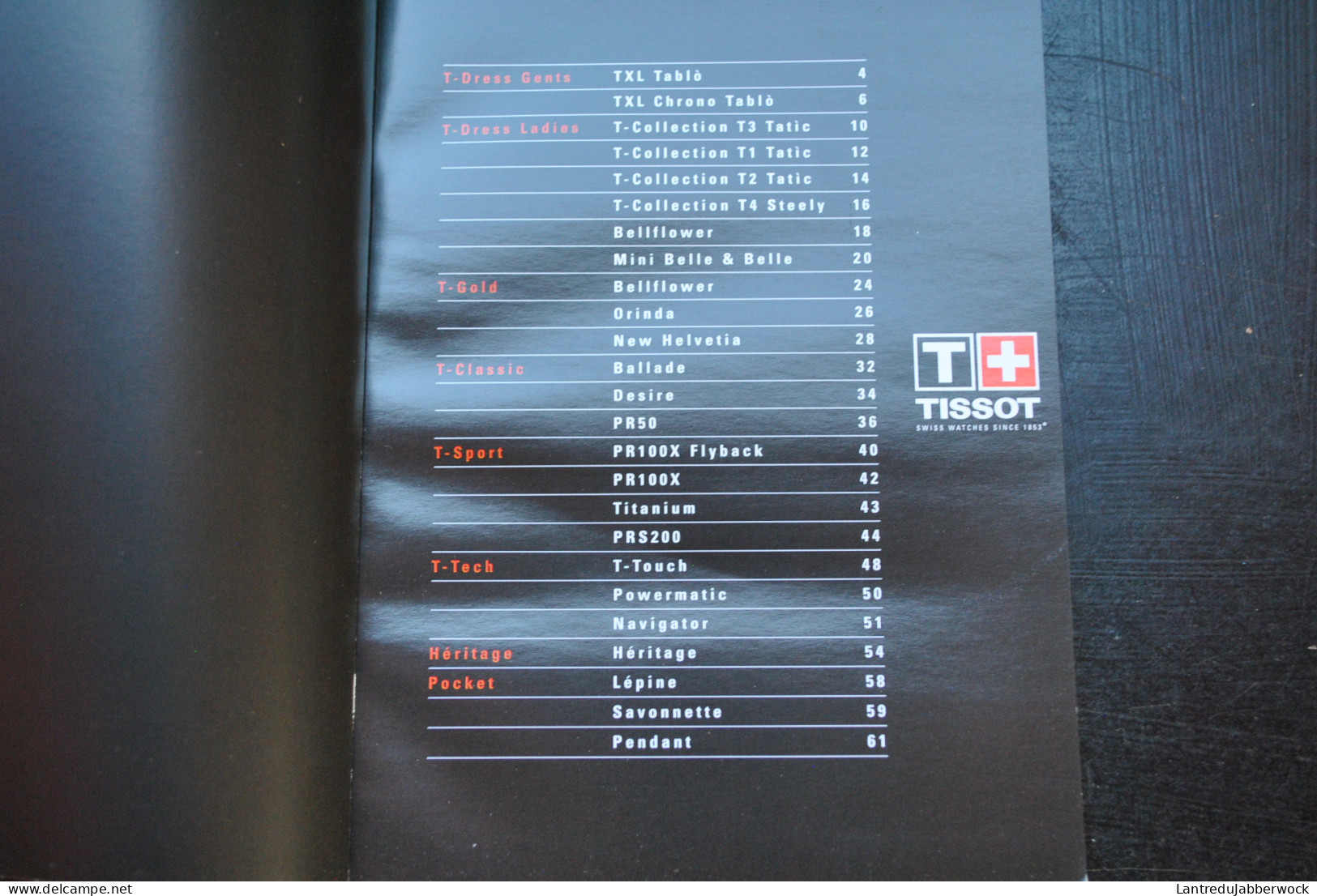 Catalogue Publicitaire 2000 Tissot Swiss Watches Since 1853 Montres Collection Horlogerie Or Sport Tech - Sonstige & Ohne Zuordnung