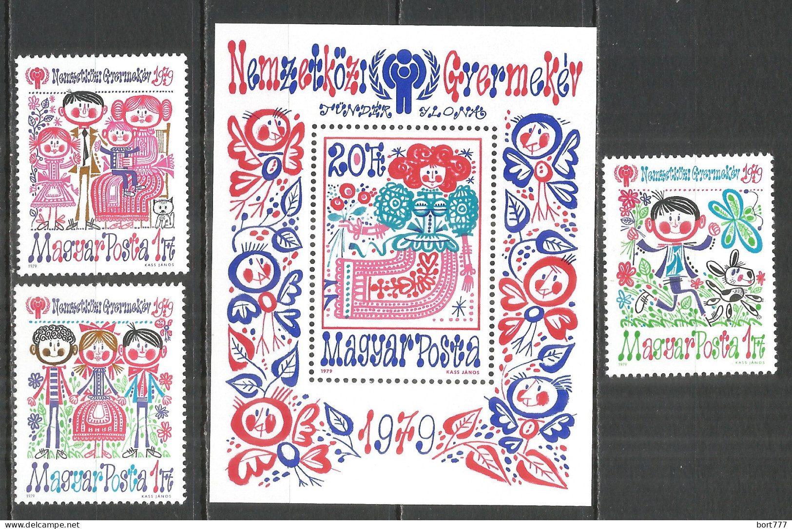 HUNGARY 1979 Year Mint Stamps & Block MNH(**) Set - Blocks & Sheetlets