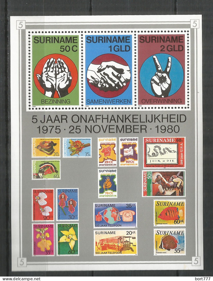 Surinam 1980 Mint Block MNH (**)  - Surinam